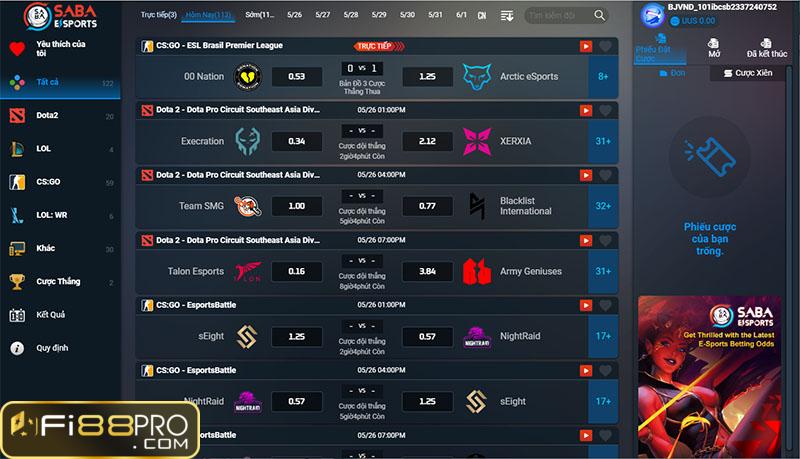 Hướng dẫn Bet Dota 2 tại nhà cái Fi88