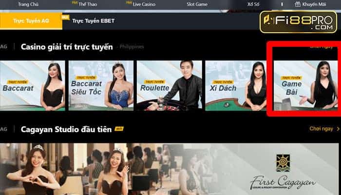 Hướng dẫn chơi bài online tại Fi88